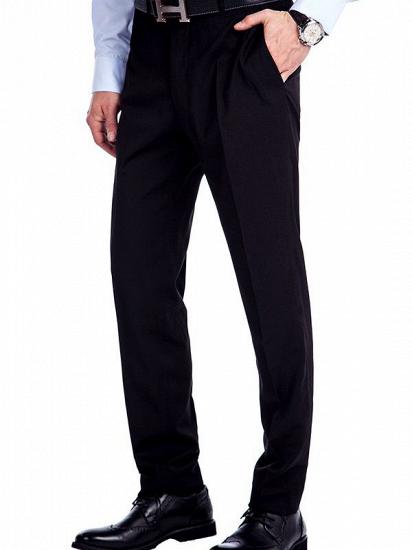 Modern Solid Black Three Piece Suits for Men_10