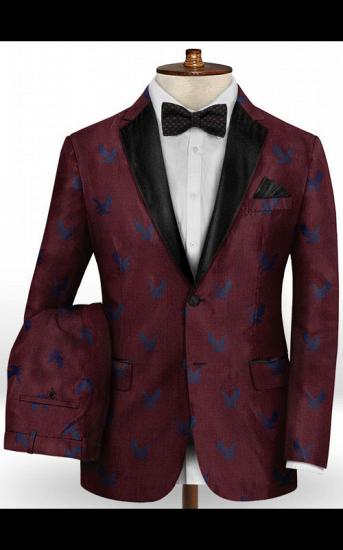 Burgundy Prom Tuxedo for Men | Young Men Suits Online_2