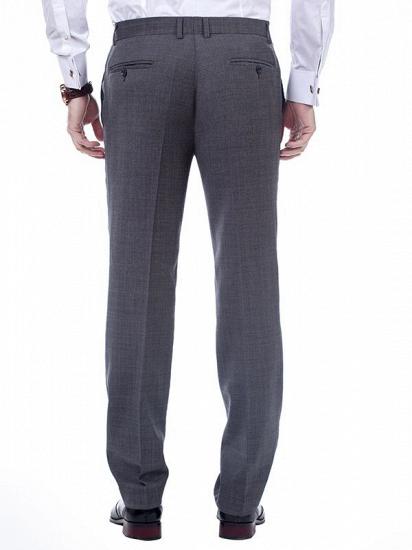 New Coming Dark Grey Plaid Slim Fit Suits for Men_8