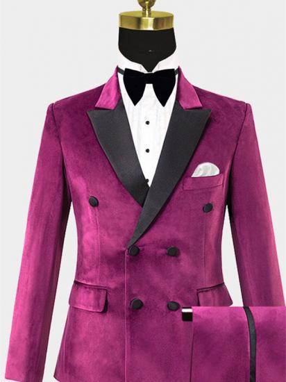 2 Pieces Velvet Tuxedo Online | Four Buttons Mens Suits Sale_1