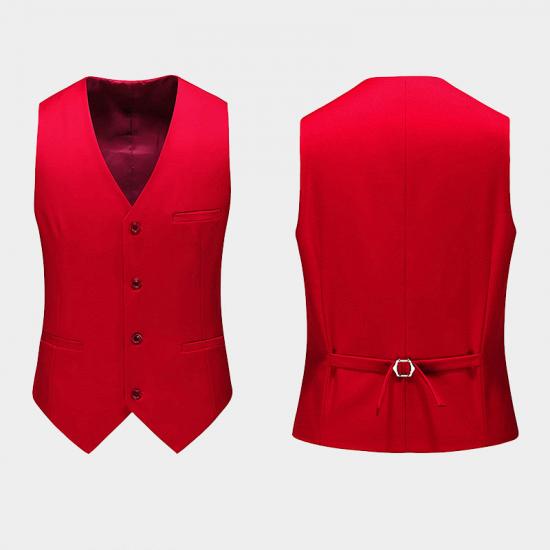 All Red Three Men Suits | Peak Lapel Fit Suit_3
