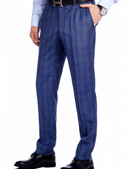 Mitchell Checked New Arrival Blue Mens Suits for Business_8