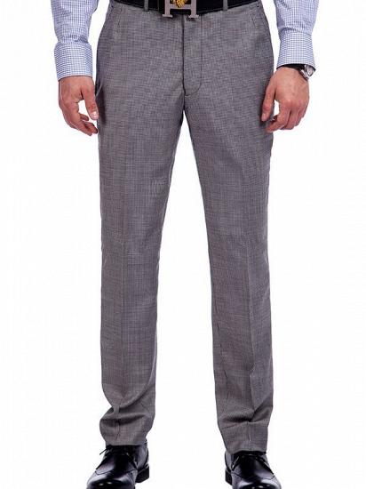Traditional Grey Houndstooth Mens Suits_7