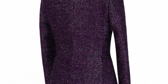 Caleb Bespoke Dark Purple Sparkle Shawl Lapel 3-Pieces Men Suits_4