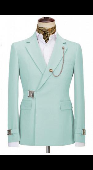 John Mint Green New Arrival Notched Lapel Two Pieces Business Suits_1