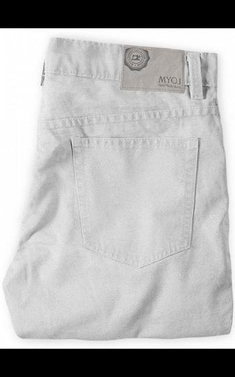 Ivory Fashion Slim Fit Casual Cotton Long Slim Fit Pants_2