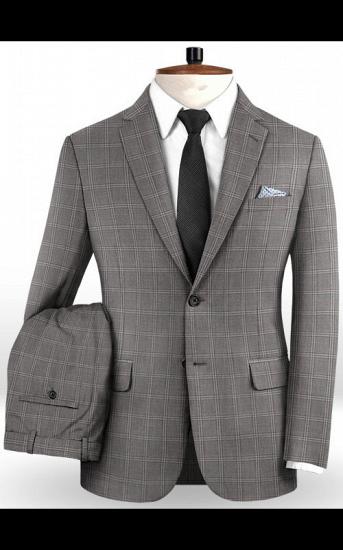 2 Piece Plaid Slim Fit Prom Suits | Brand Designer Business Suits Tuxedo_2