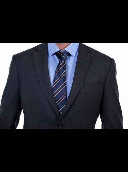 Advanced Dark Grey Notch Lapel Mens Bespoke Suits_4