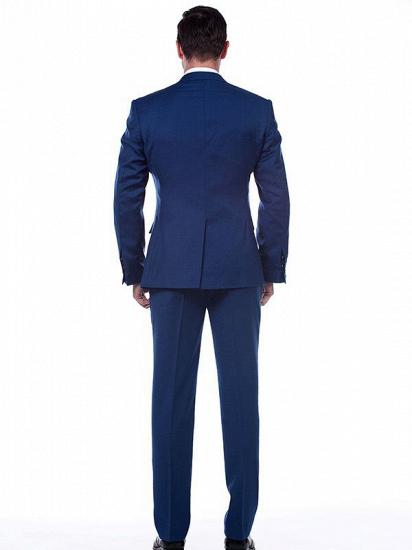 Modern Solid Navy Blue Mens Suits for Formal_3
