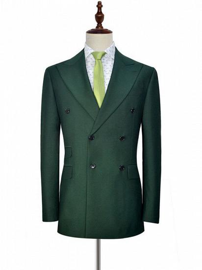 Reid Dark Green Double Breasted Mens Suits for Formal_1