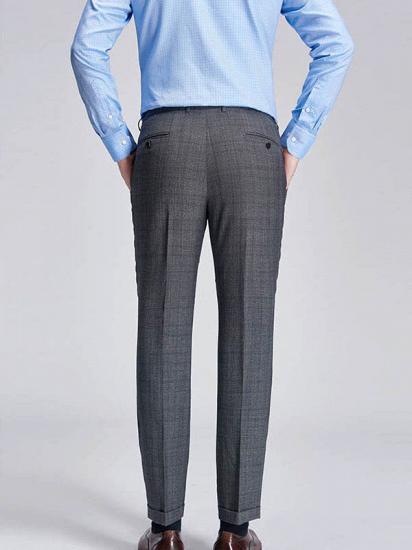 Advanced Grey Plaid Mens Suits for Business | Peak Lapel Modern Suits for Men Sale_7