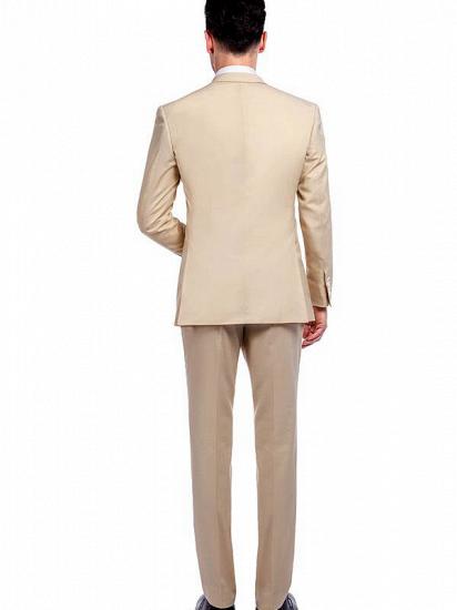 Rowan Solid Khaki Modern Leisure Suits for Men_3