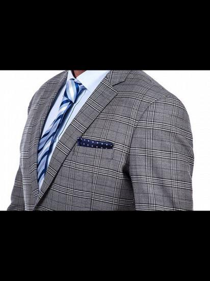 Dark Grey Checked Pattern New Arrival Formal Mens Suits for Business_6