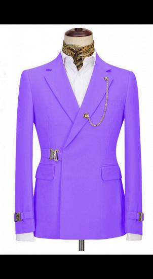 Devin Light Purple Two Pieces Simple Slim Fit Men Suits for Business_1