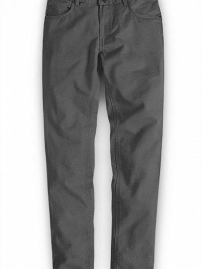 Braydon Grey Zipper Fly Stylish Business Dress Pants_1